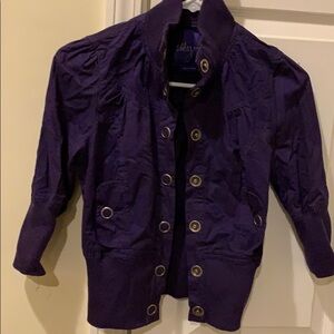 Women's Miley Cyrus Max & Azria Half Sleeve Purple Jacket